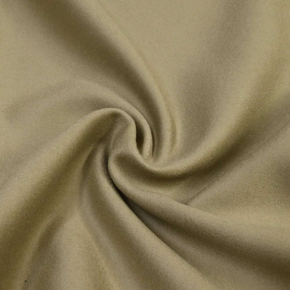 100% cachemire double face vert olive au mètre