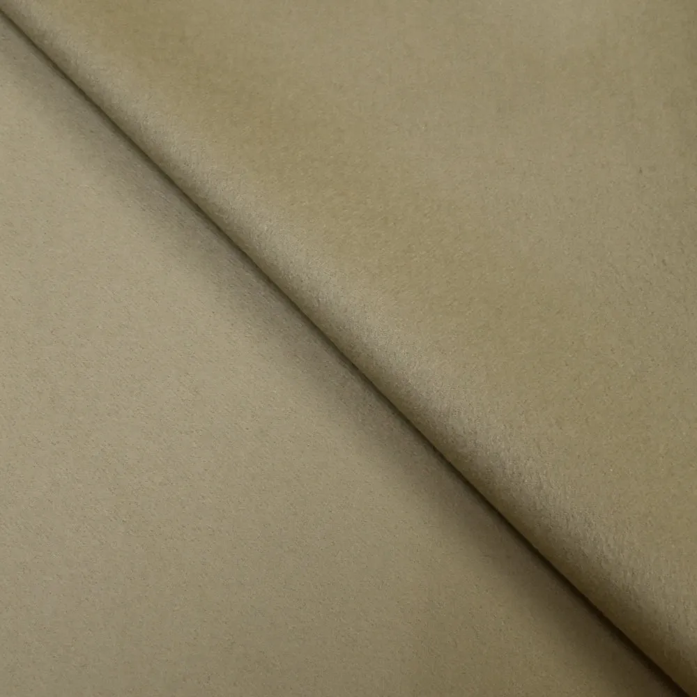 100% cachemire double face vert olive au mètre