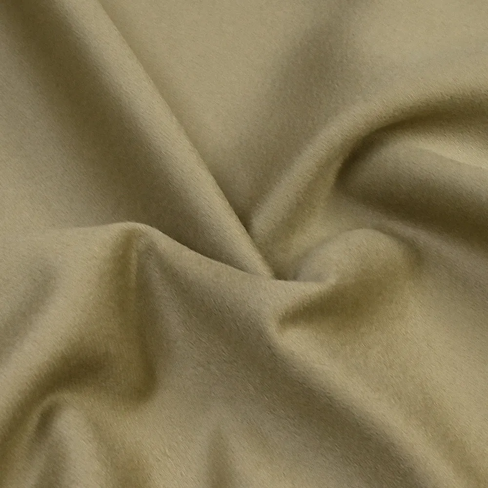 100% cachemire double face vert olive au mètre