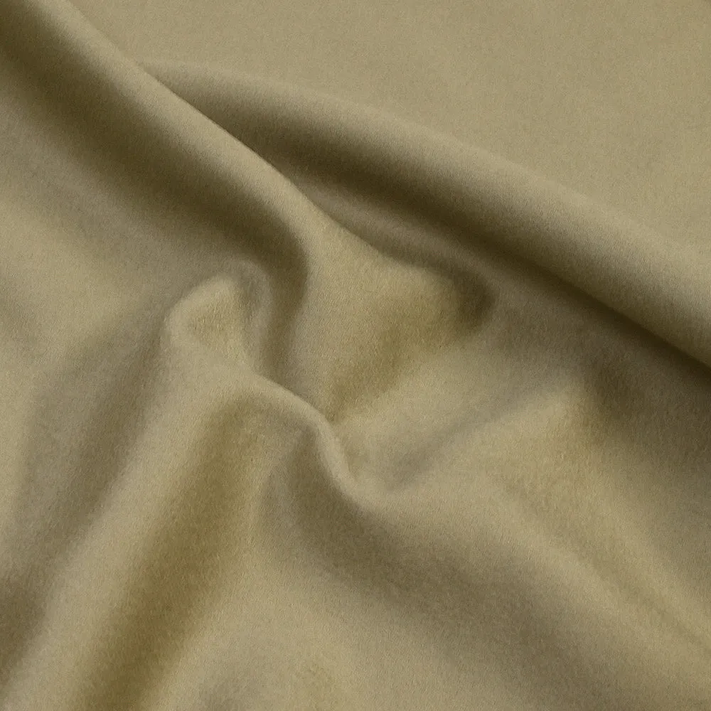 100% cachemire double face vert olive au mètre