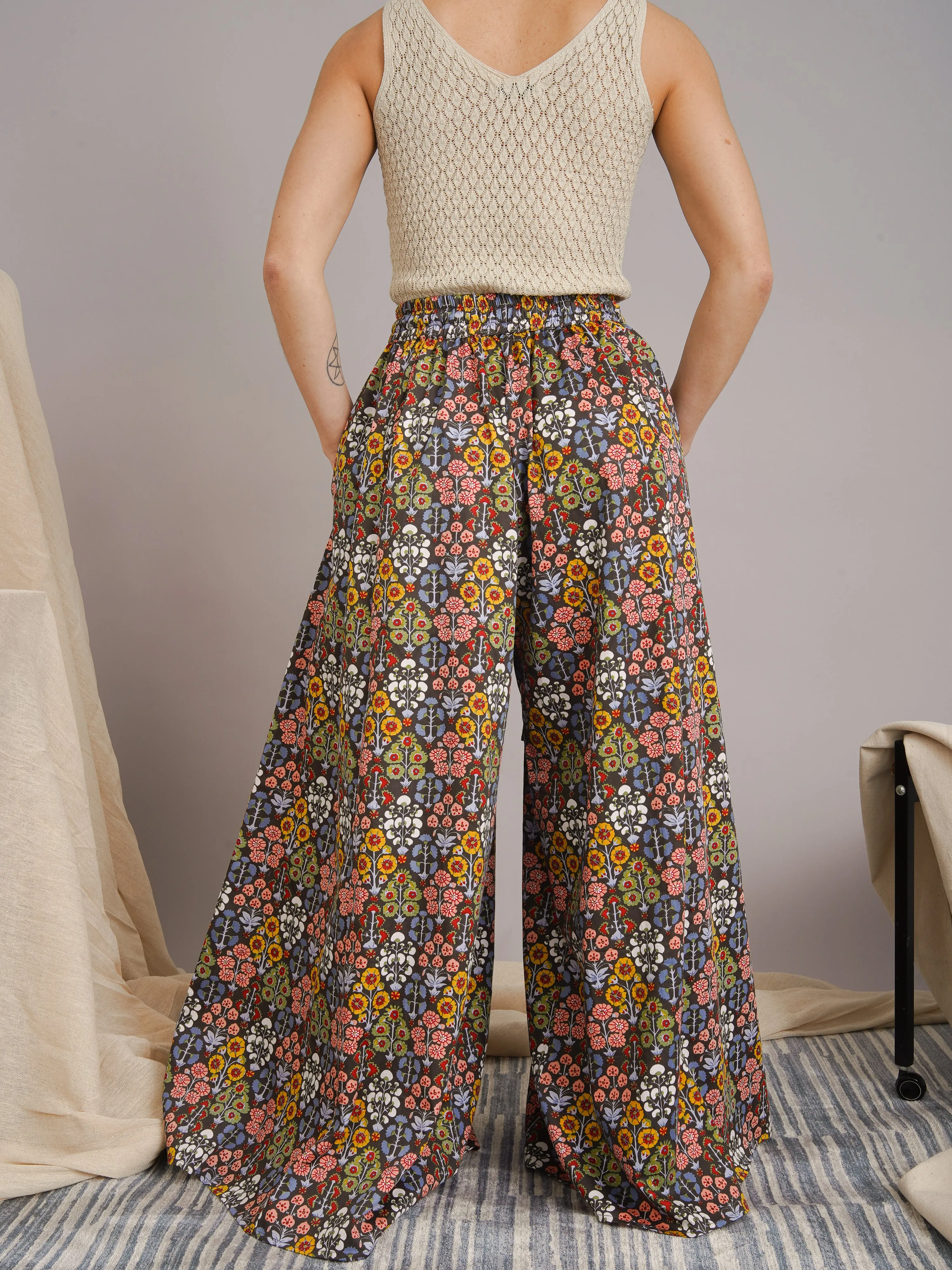Aina Floral Wide-Leg Palazzo Pants