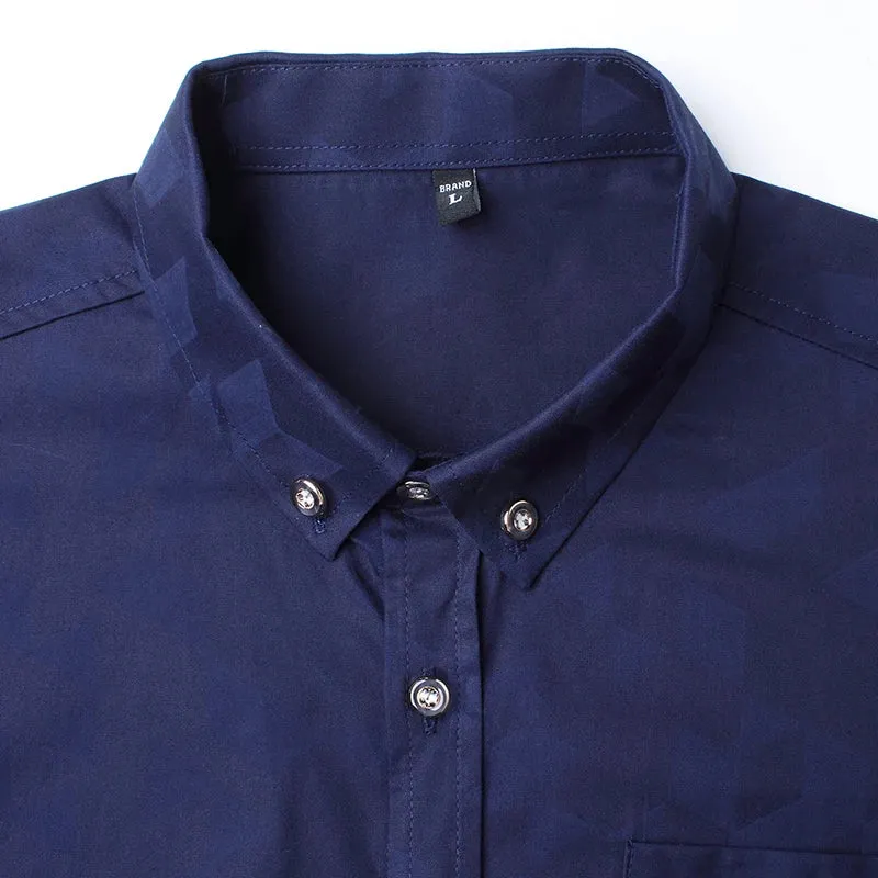 Autumn Men's Check Print Long Sleeve Shirt