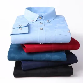 Autumn Men's Check Print Long Sleeve Shirt