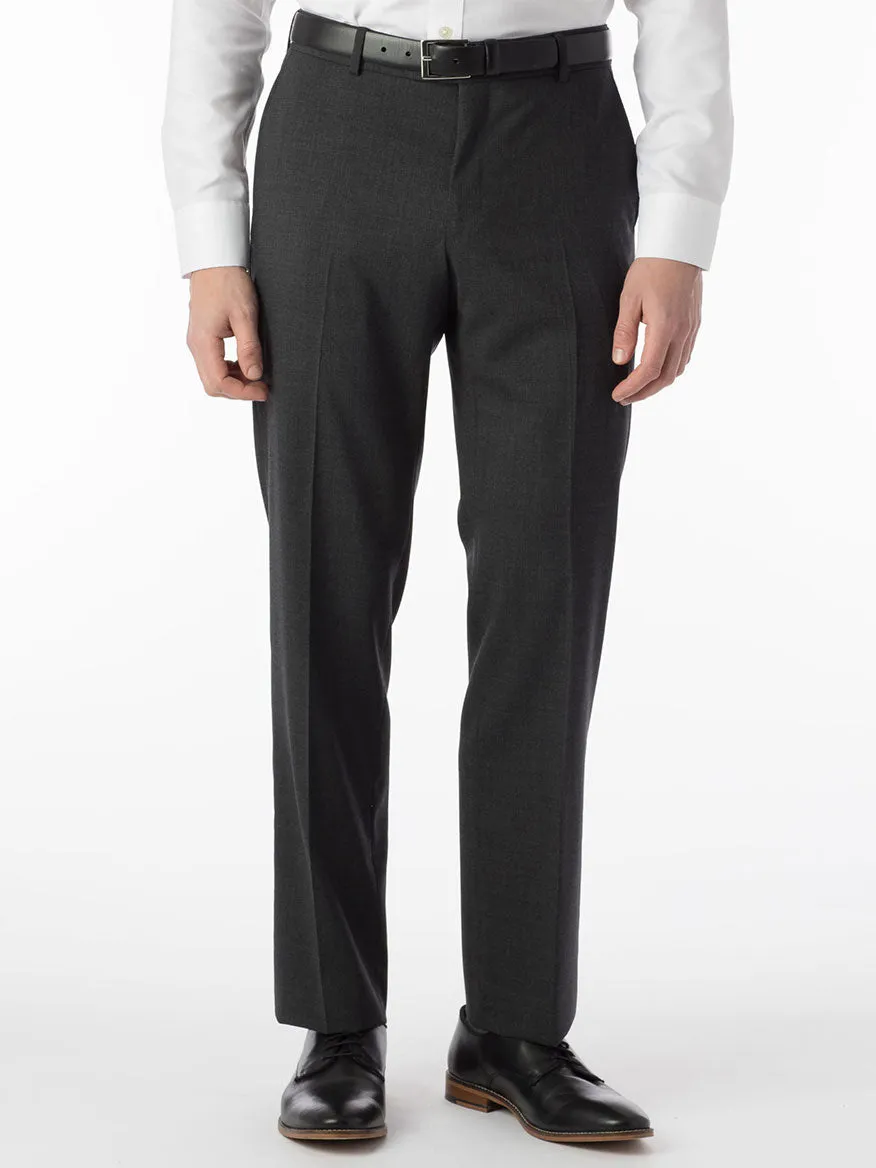 Ballin Soho Comfort 'EZE' Super 120s Modern Flat Front Twill Pant in Grey
