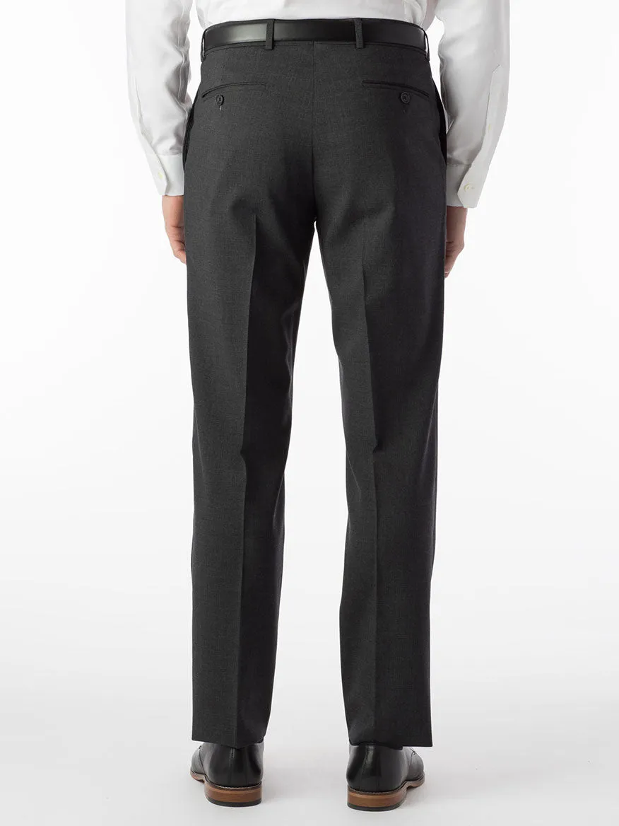 Ballin Soho Comfort 'EZE' Super 120s Modern Flat Front Twill Pant in Grey