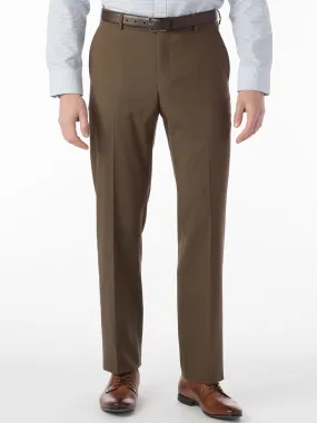 Ballin Soho Comfort 'EZE' Super 120s Modern Flat Front Twill Pant in Saddle
