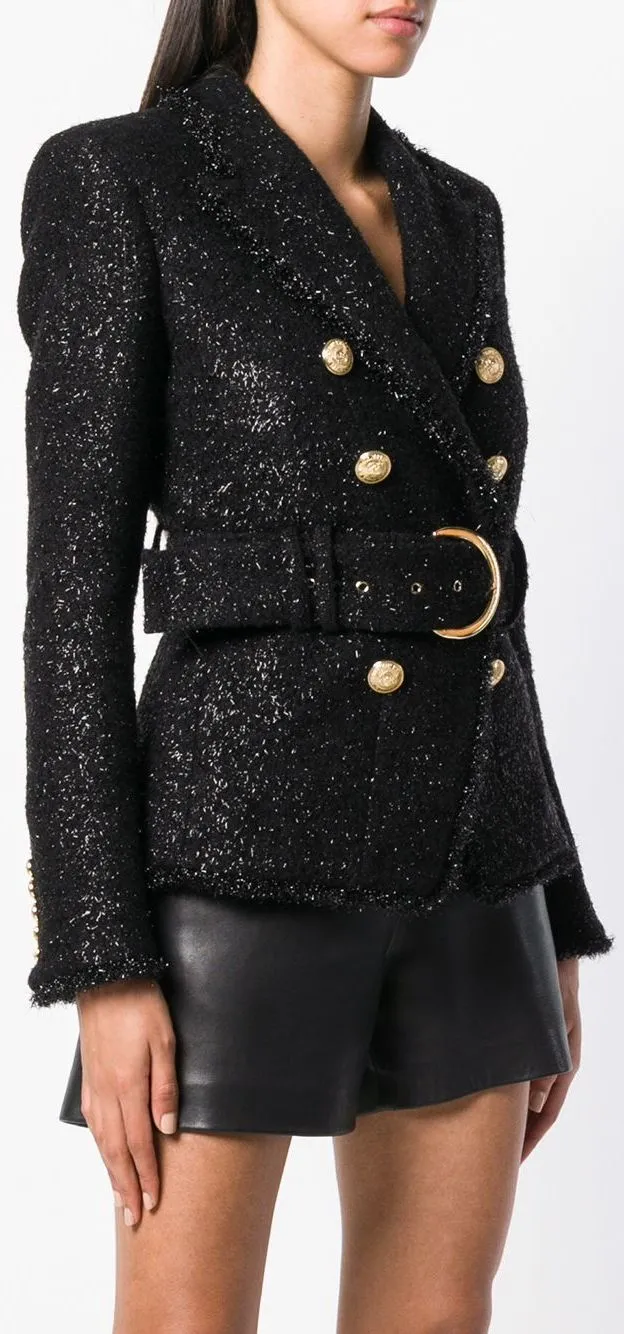 Belted Double-Breasted Jacket
