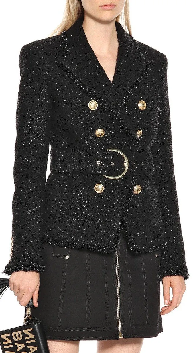 Belted Double-Breasted Jacket