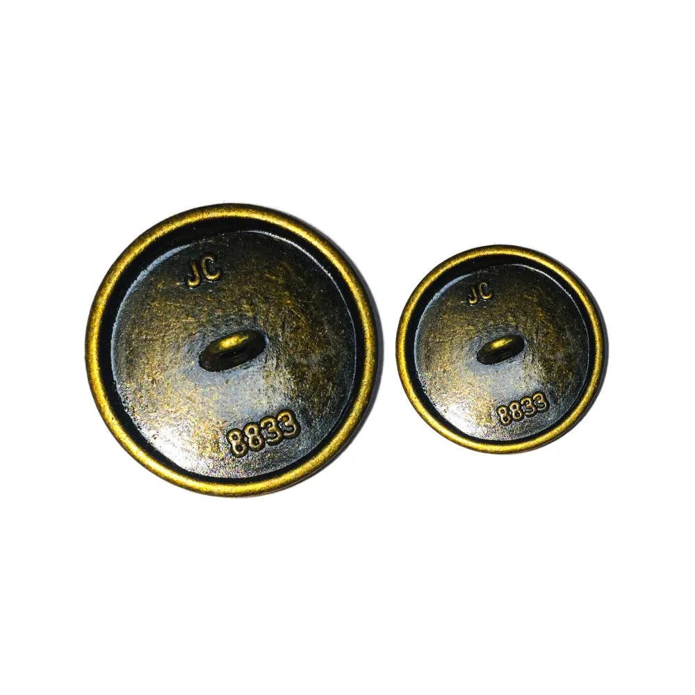 Black Antique Golden Designer Metal Buttons