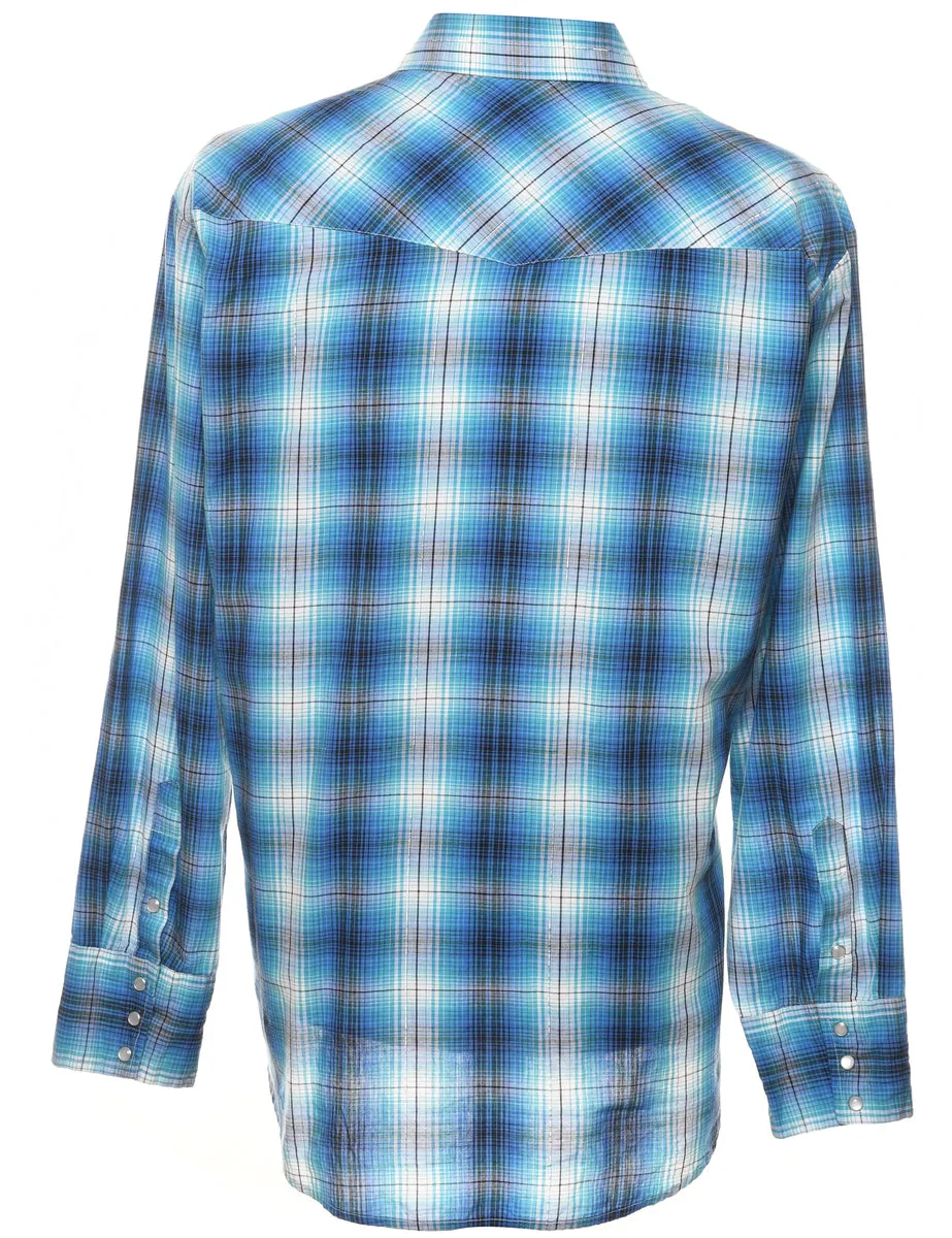 Blue Checked Shirt - XL
