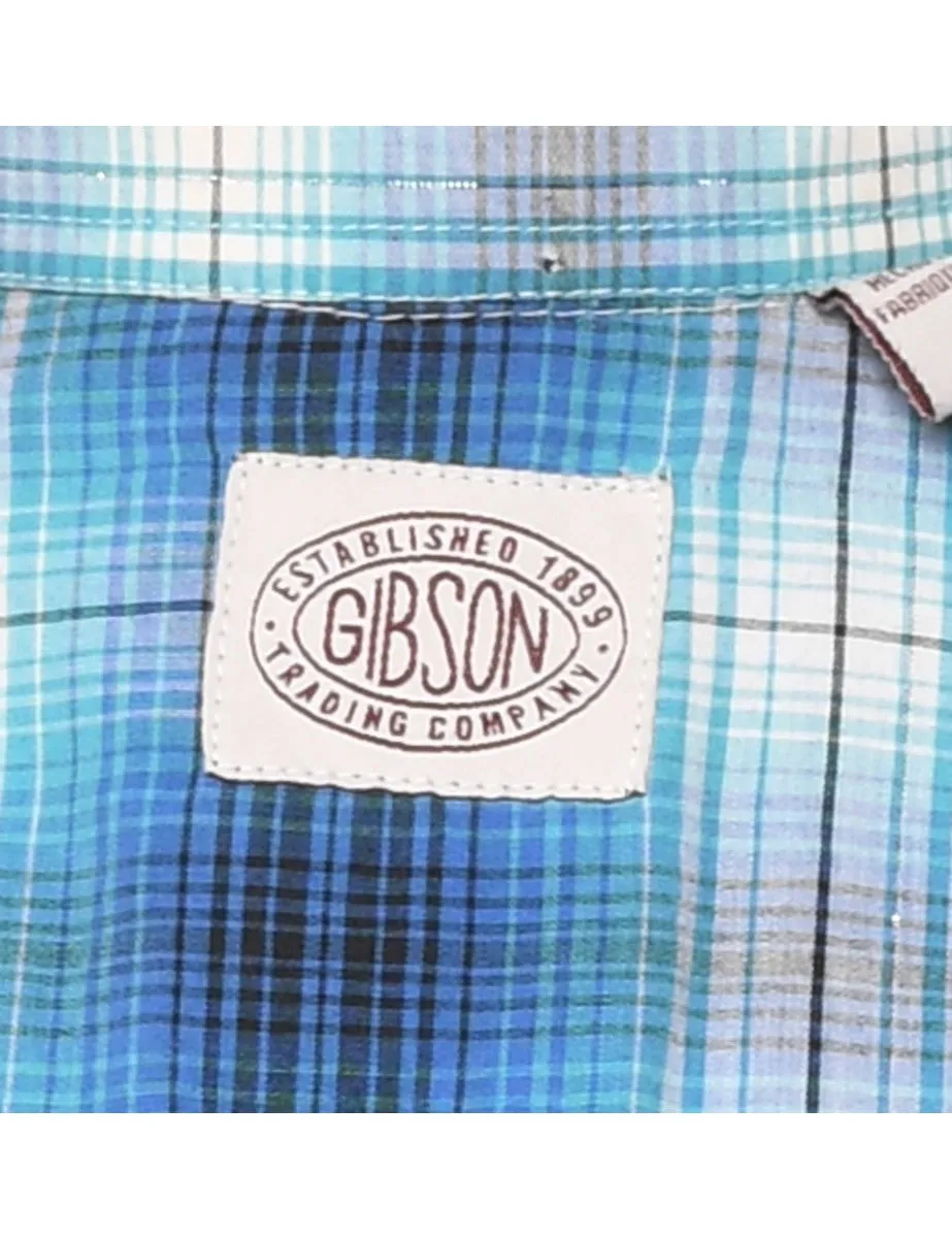 Blue Checked Shirt - XL
