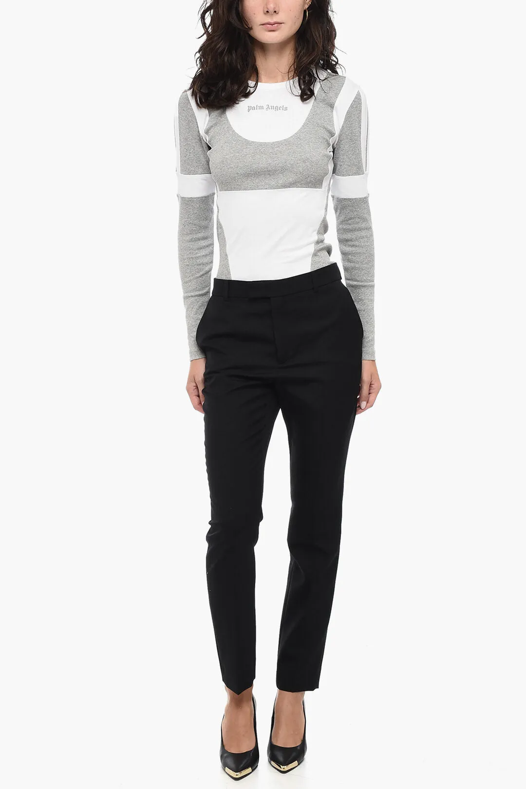 Celine Wool Gabardine Pants with Front Pleats