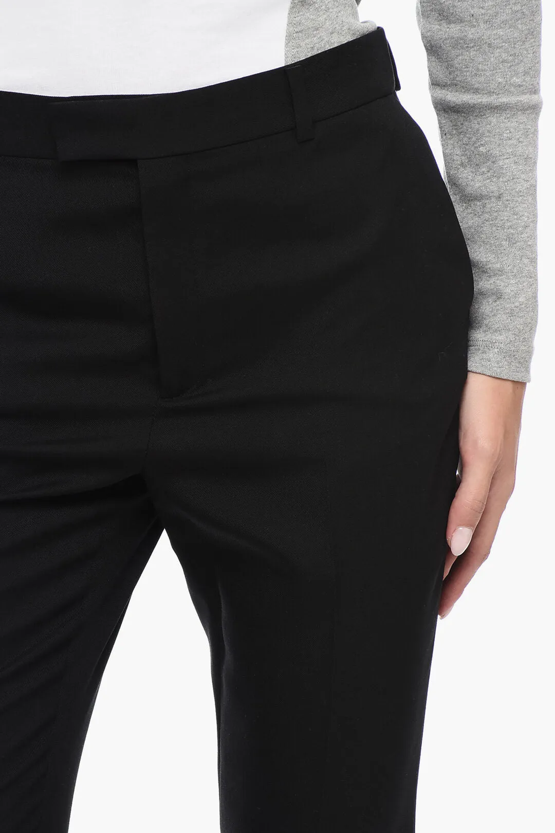 Celine Wool Gabardine Pants with Front Pleats