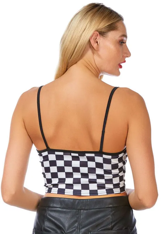Checkerboard Crop Top
