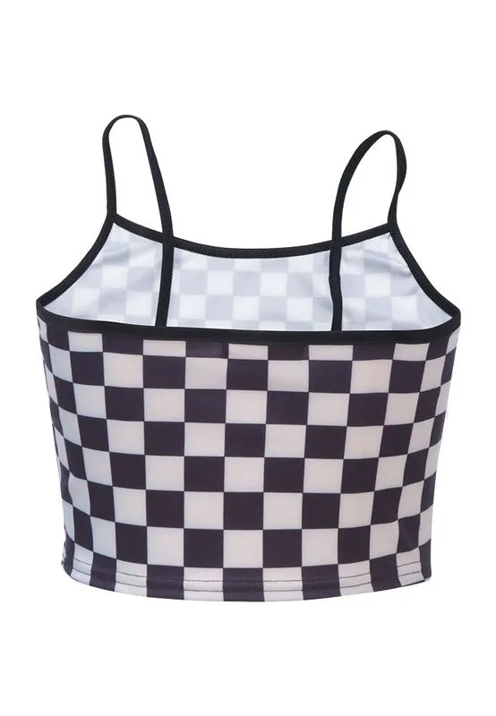 Checkerboard Crop Top