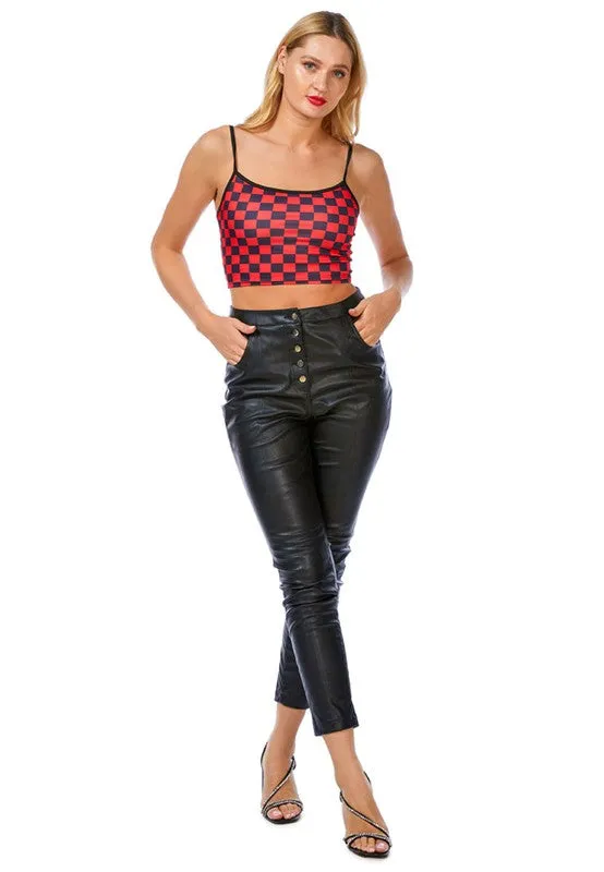 Checkerboard Crop Top