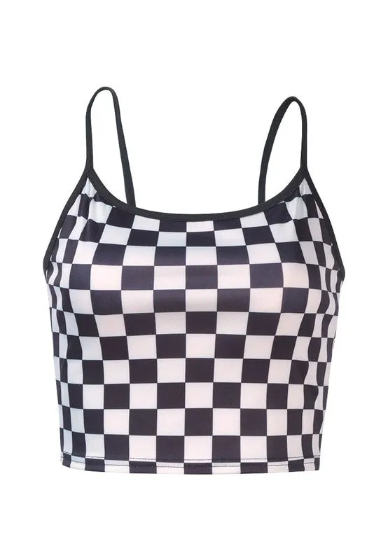 Checkerboard Crop Top