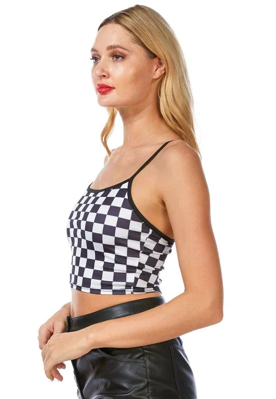 Checkerboard Crop Top