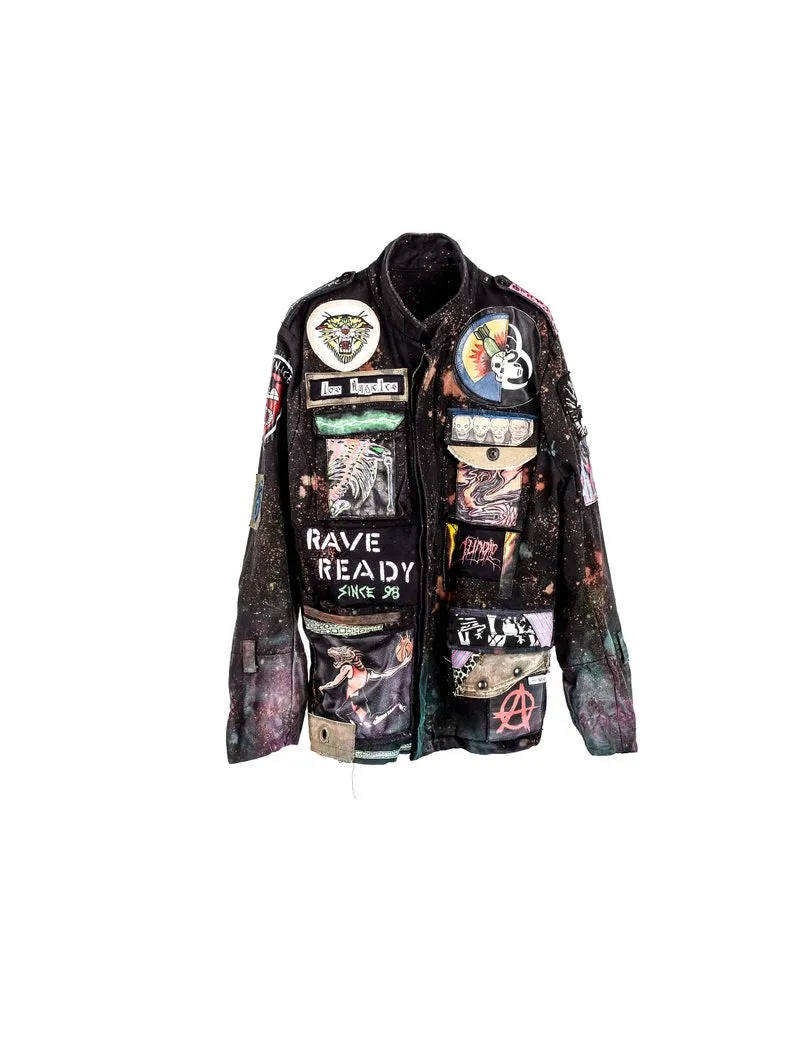 Cyberpunk Rave Dinosaur DustandBeau x NiceCollective Men's Jacket