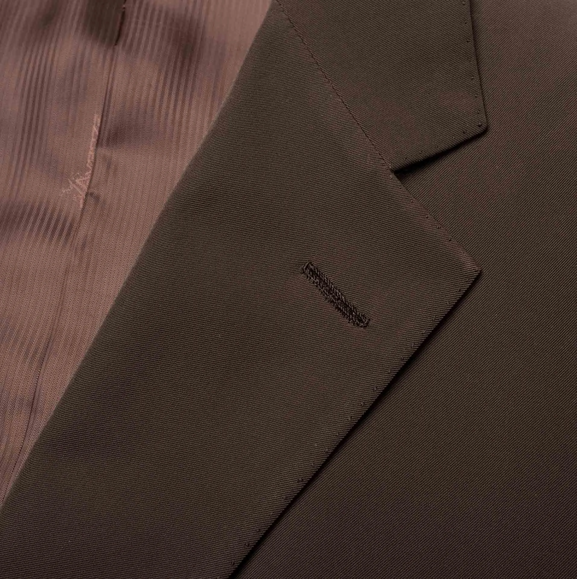 D'AVENZA Roma Handmade Brown Polyester Suit EU 52 NEW US 42