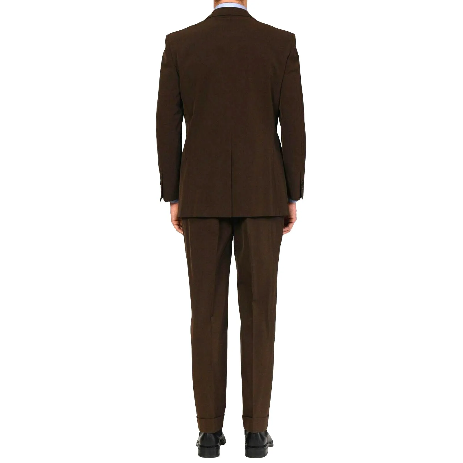 D'AVENZA Roma Handmade Brown Polyester Suit EU 52 NEW US 42