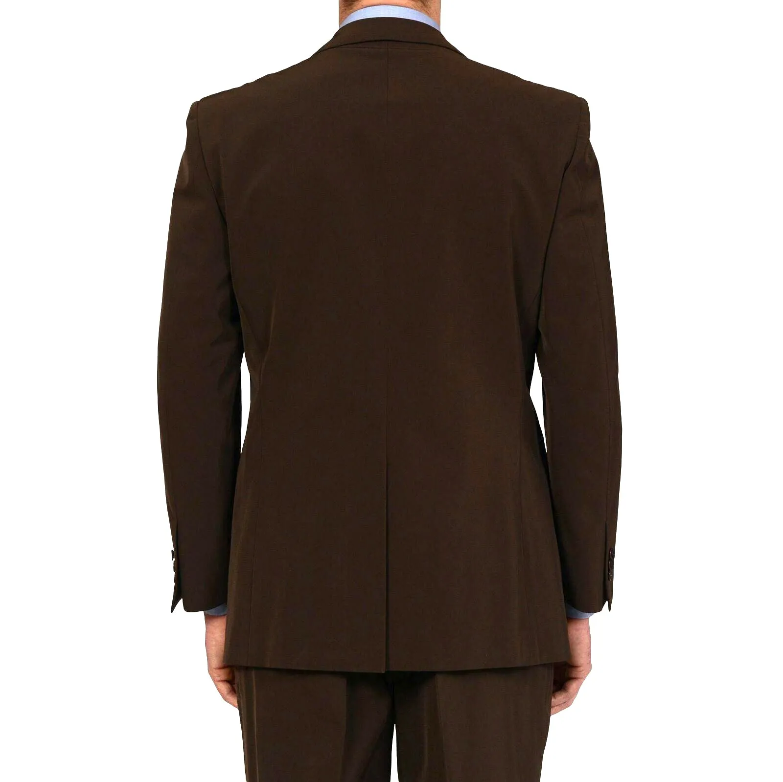 D'AVENZA Roma Handmade Brown Polyester Suit EU 52 NEW US 42