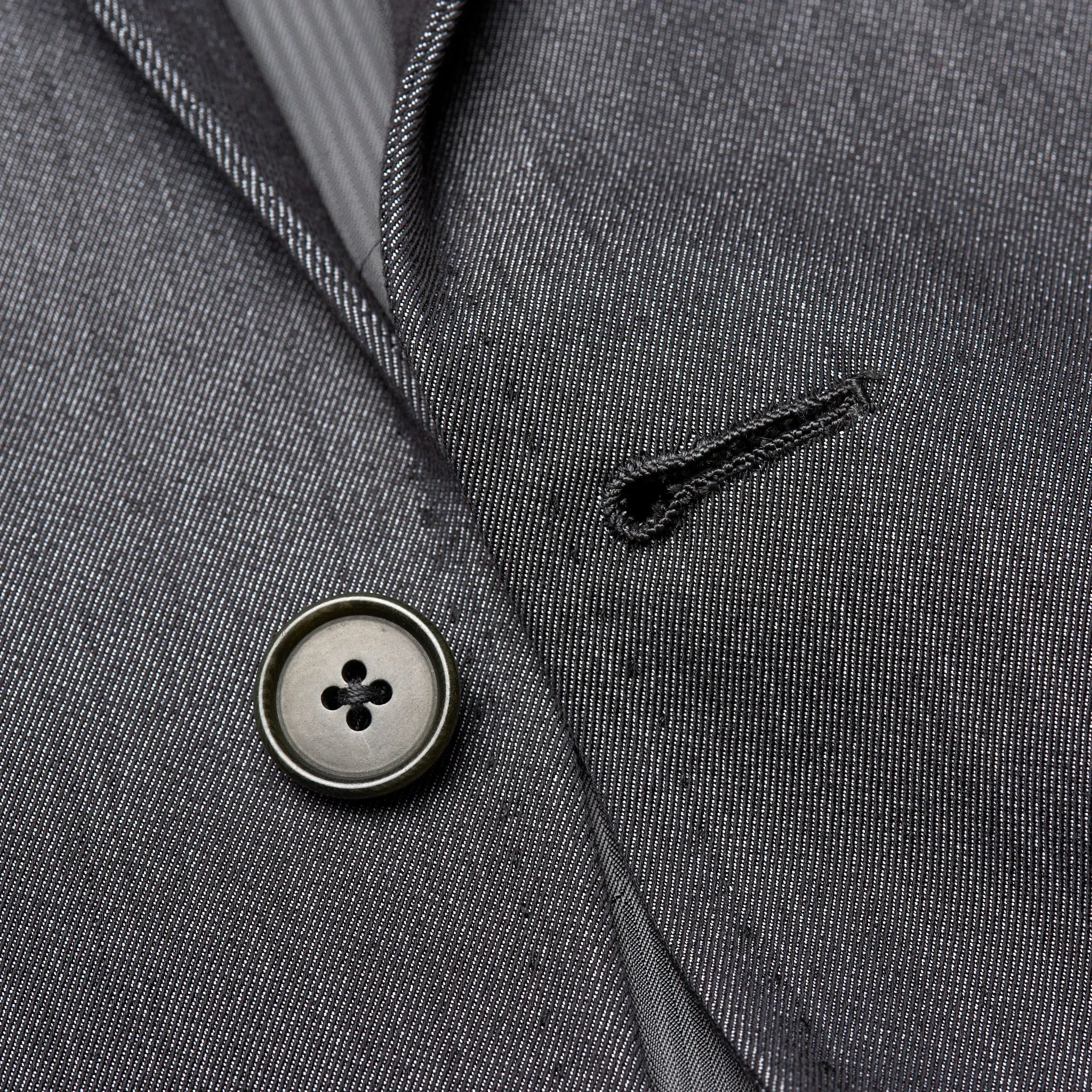 D'AVENZA Roma Handmade Gray Wool Blend Twill Suit EU 50 NEW US 40
