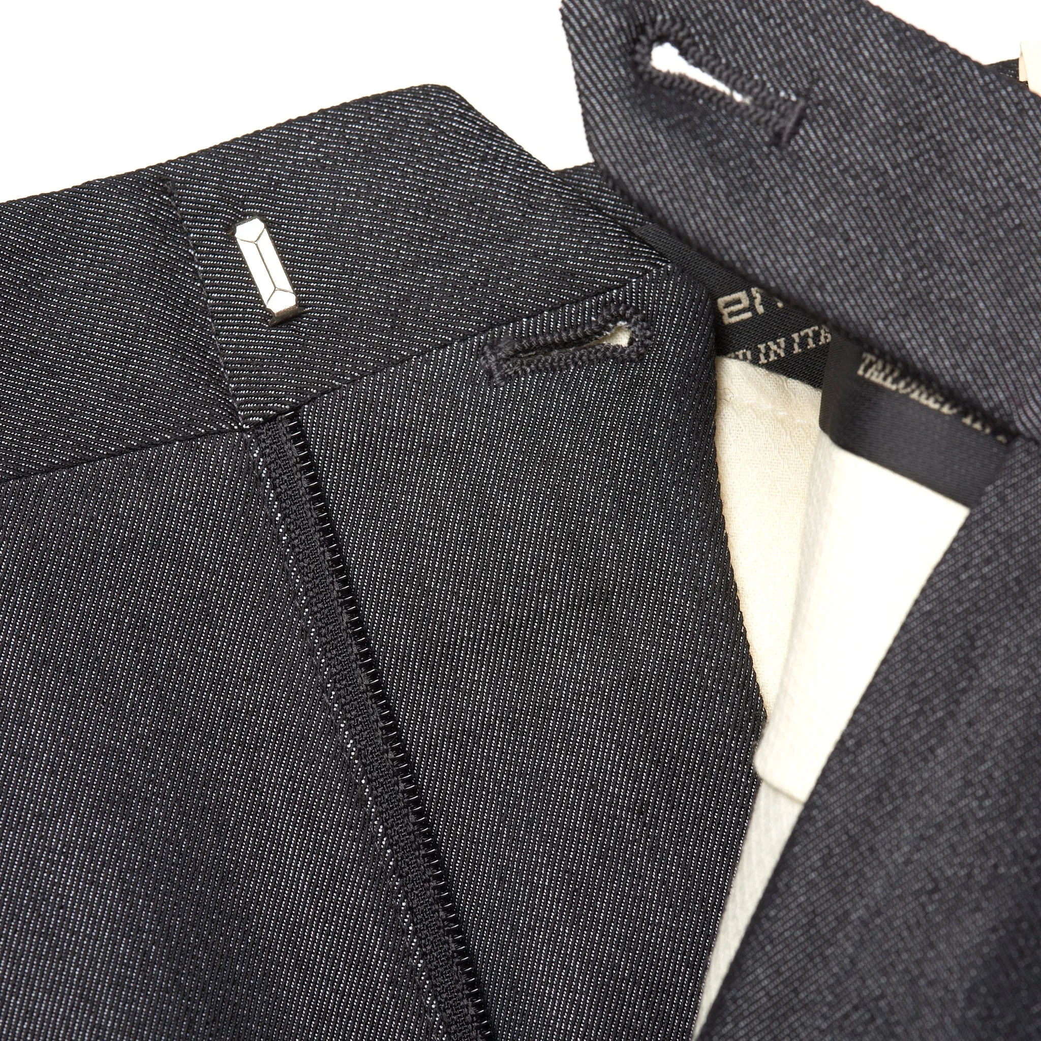 D'AVENZA Roma Handmade Gray Wool Blend Twill Suit EU 50 NEW US 40