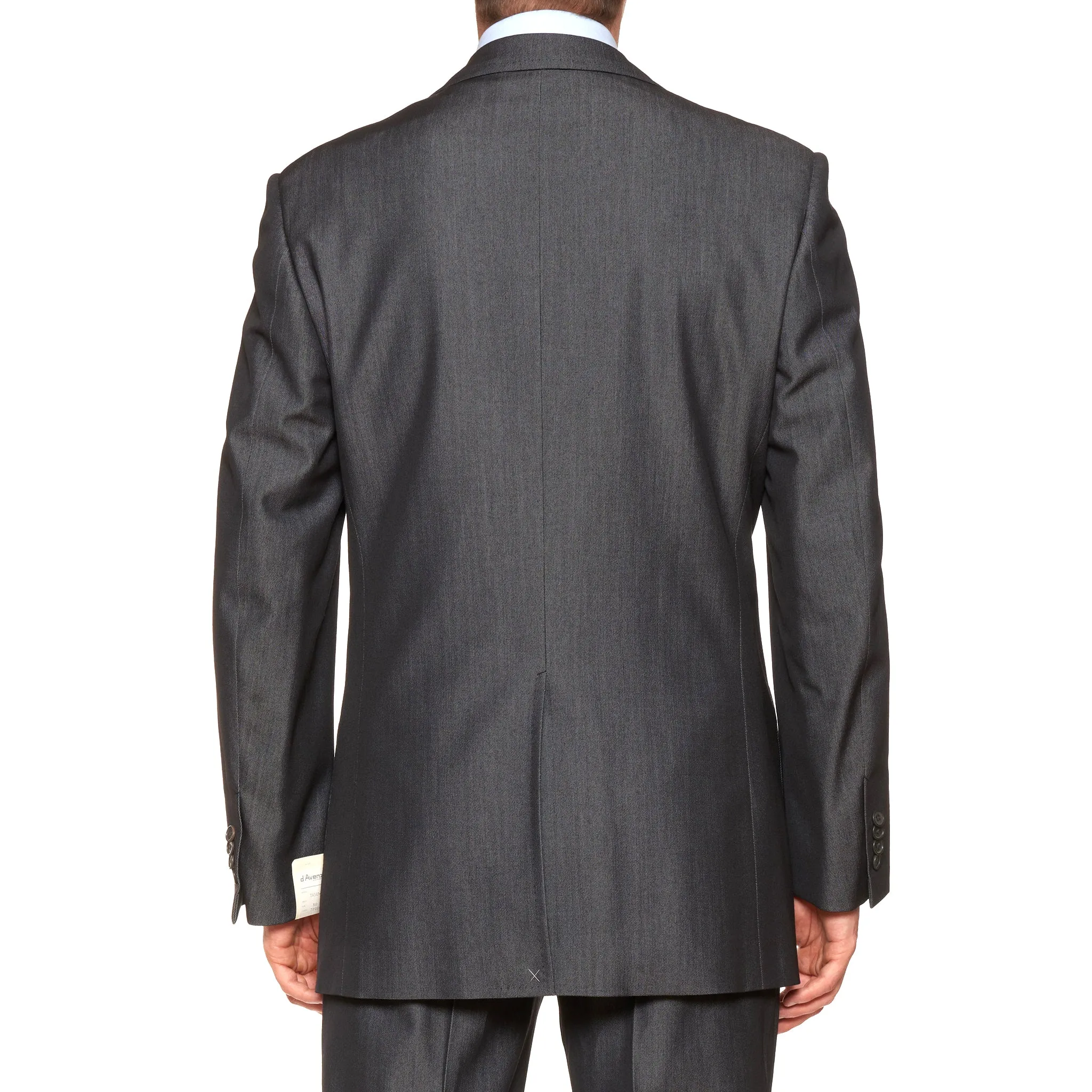 D'AVENZA Roma Handmade Gray Wool Blend Twill Suit EU 50 NEW US 40
