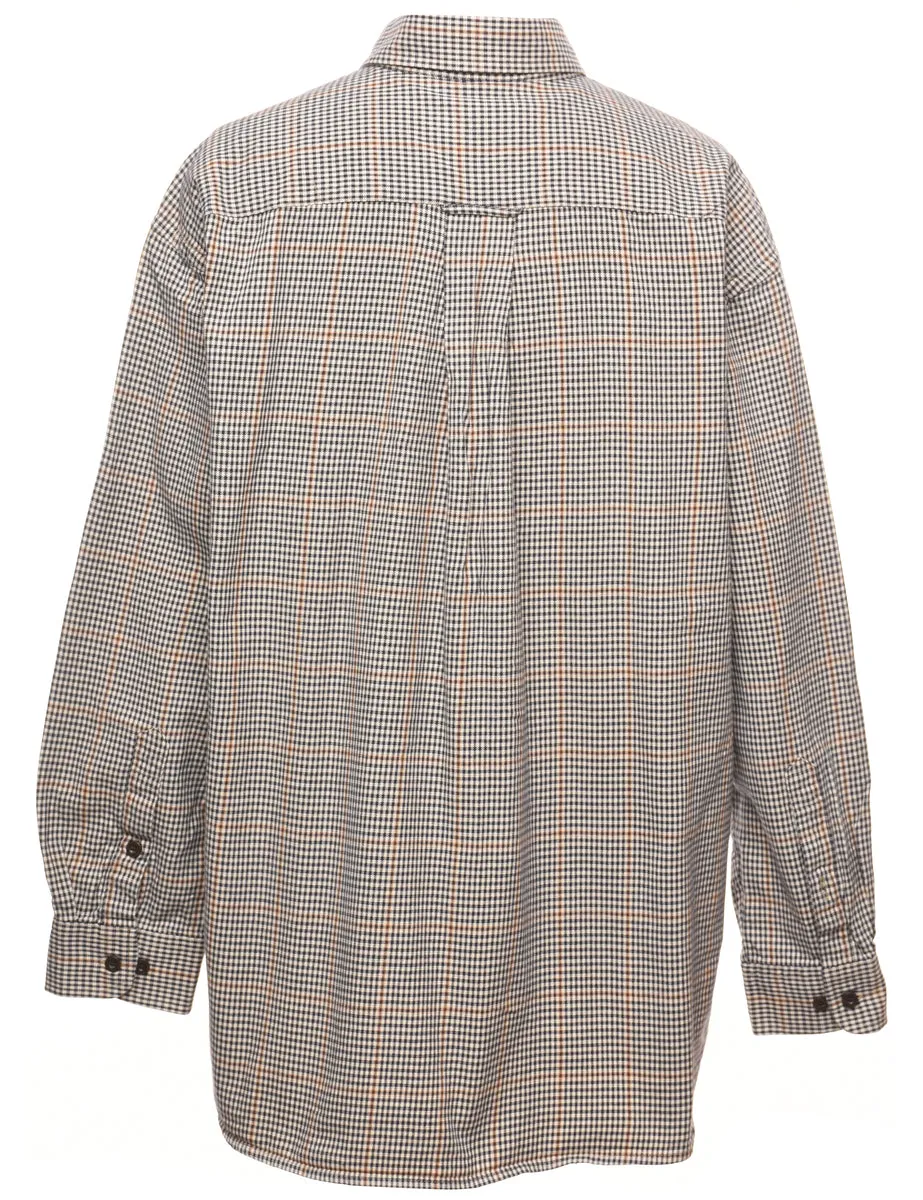 Dogtooth Checked Shirt - XL