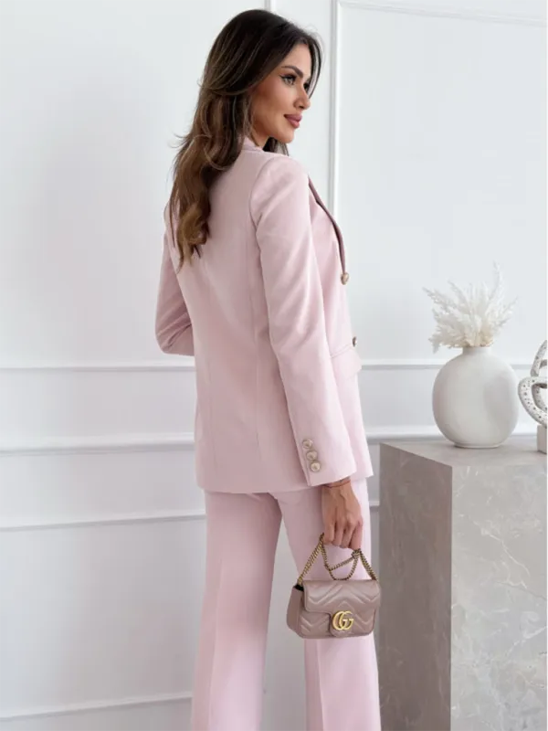 Double-Breasted Blazer - Formal & Casual