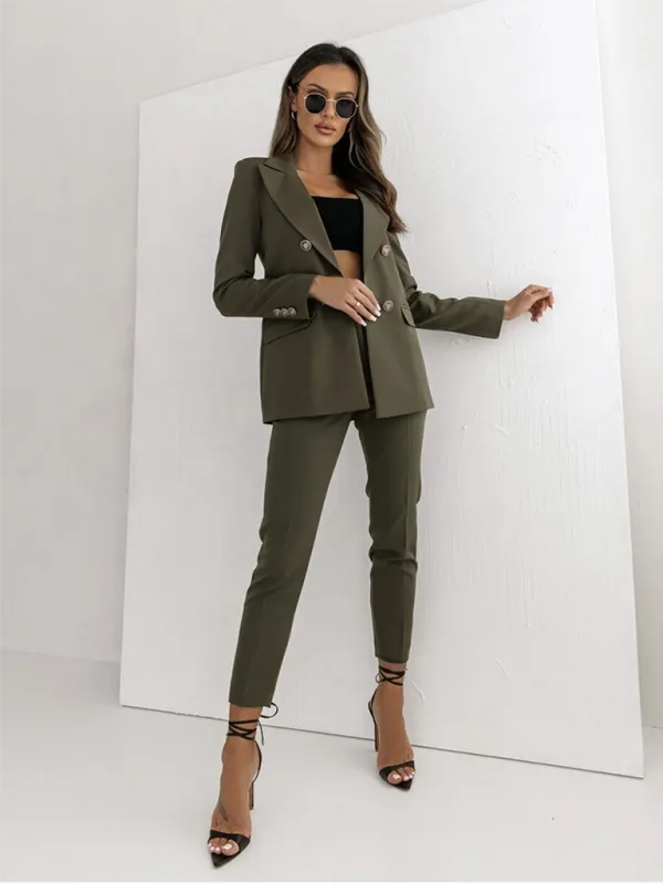 Double-Breasted Blazer - Formal & Casual