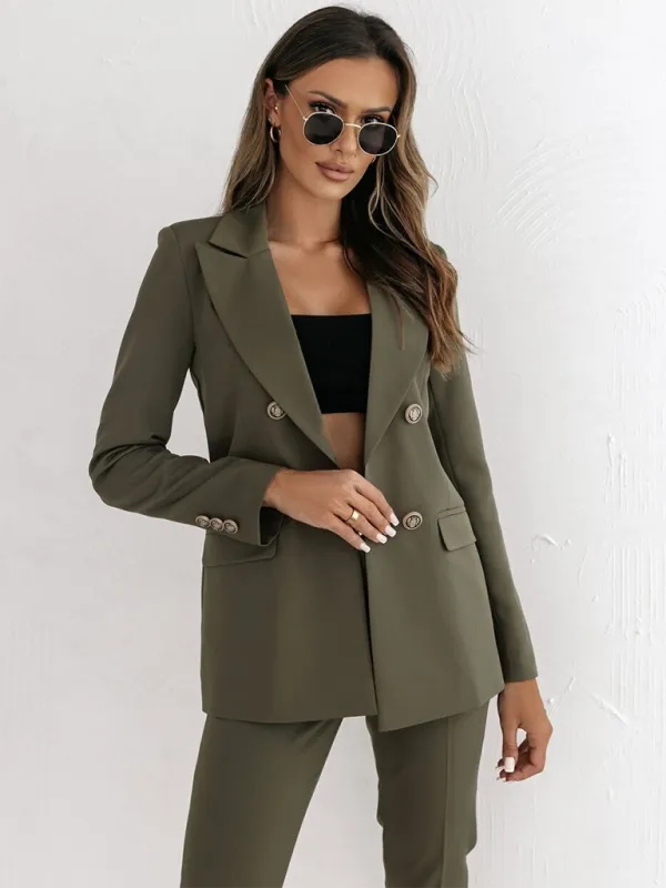 Double-Breasted Blazer - Formal & Casual