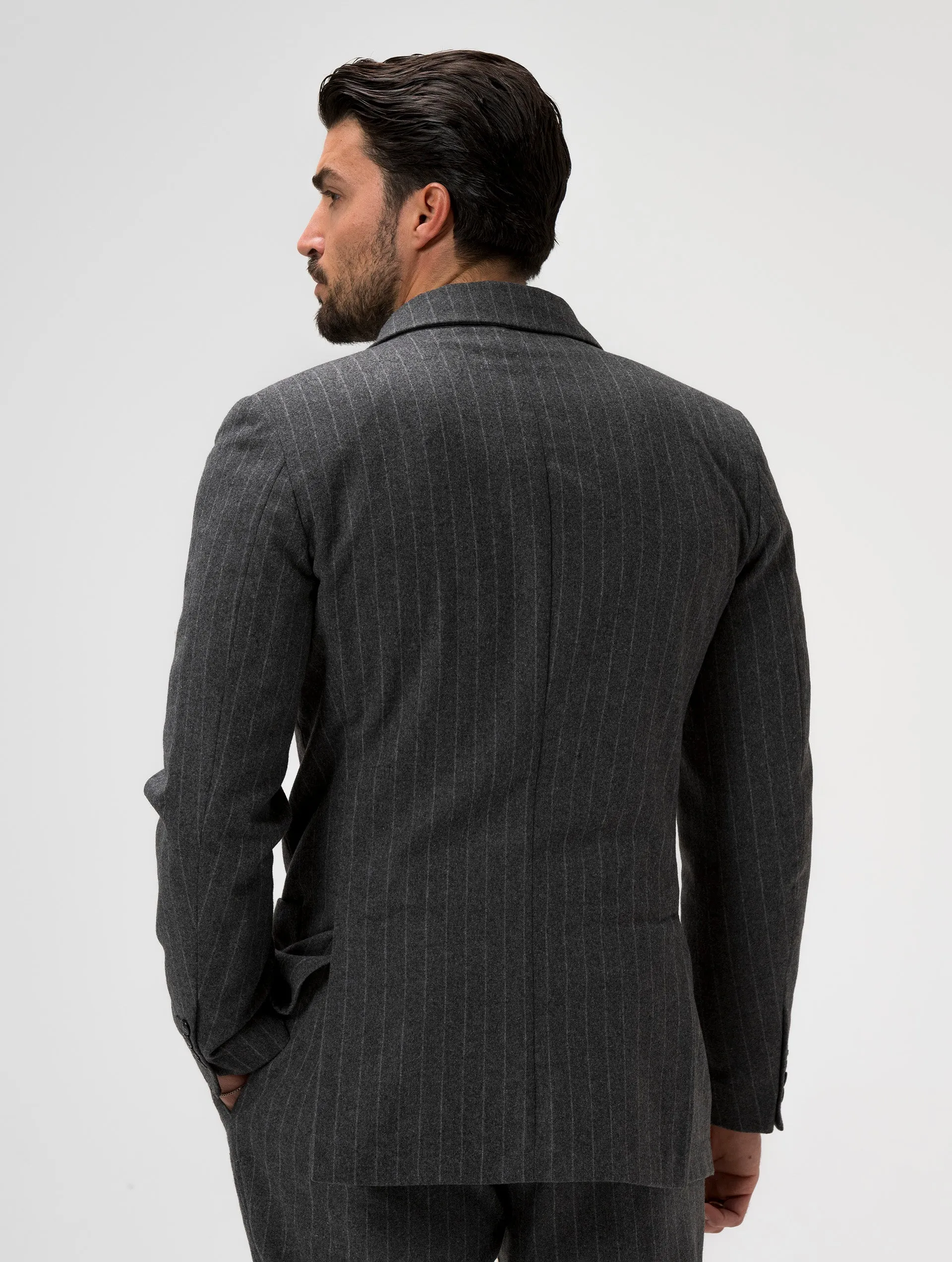 GARY 2.0 FLANNEL BLAZER IN GREY