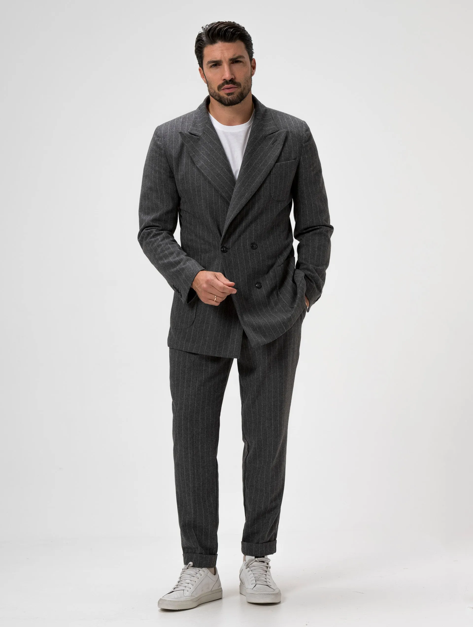 GARY 2.0 FLANNEL BLAZER IN GREY