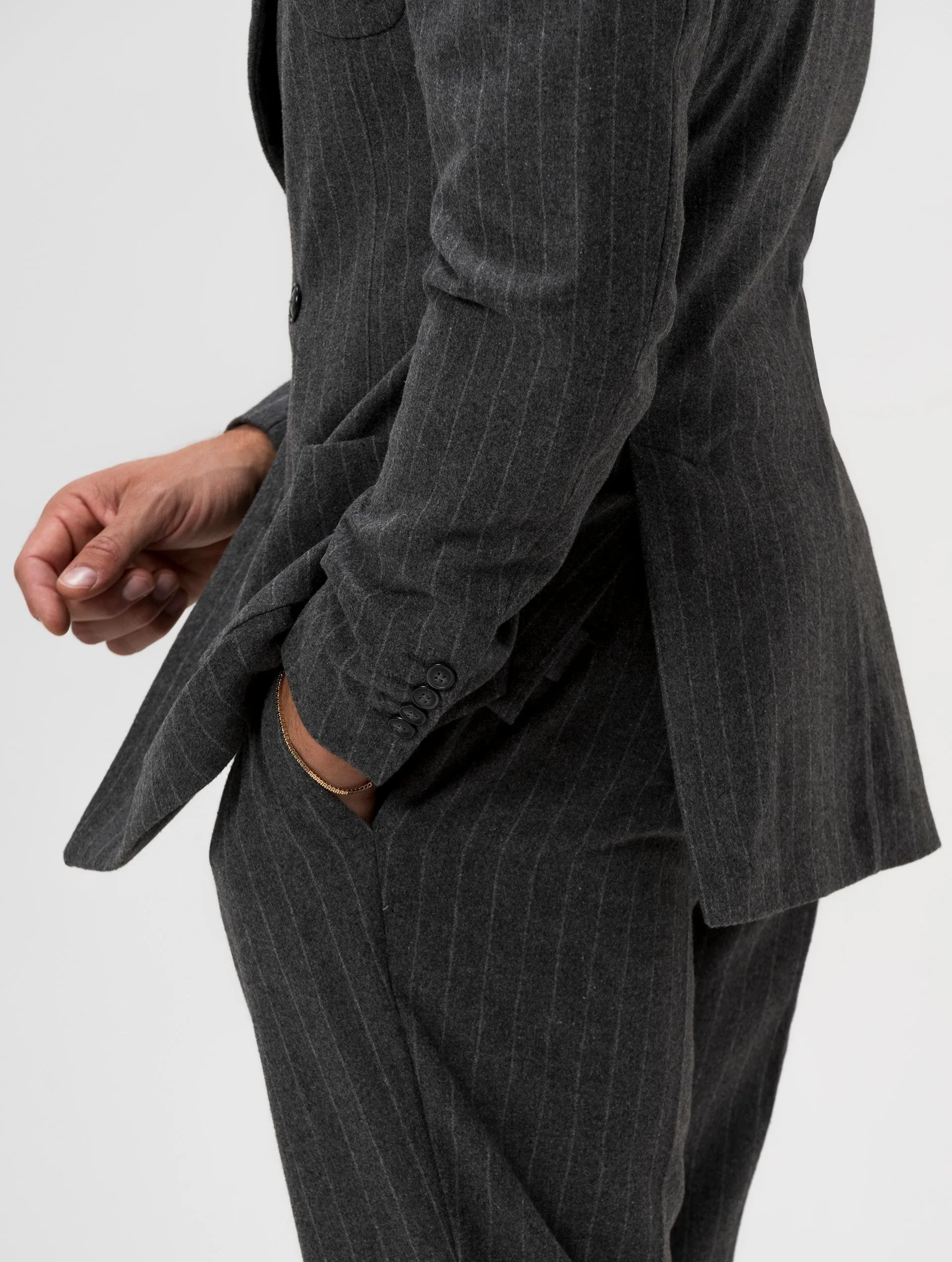 GARY 2.0 FLANNEL BLAZER IN GREY