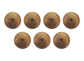 Gold Shining Floral Pattern Metal Buttons