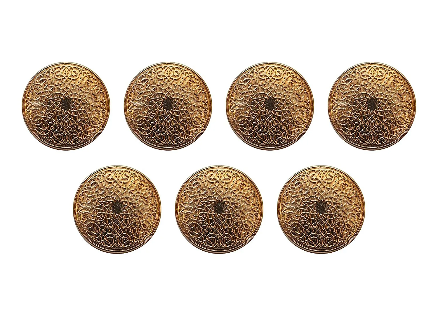 Gold Shining Floral Pattern Metal Buttons