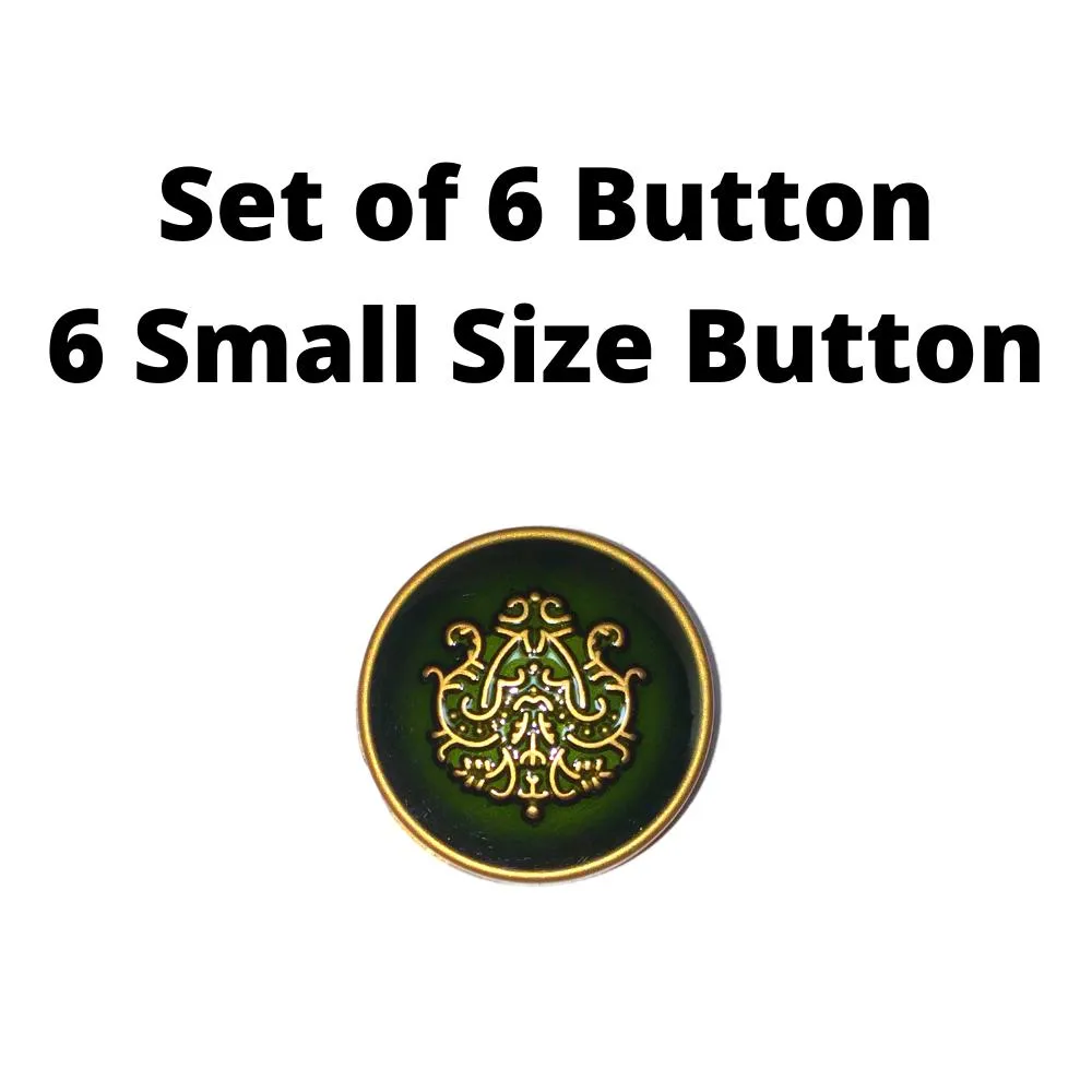 Green Traditional Metal Buttons