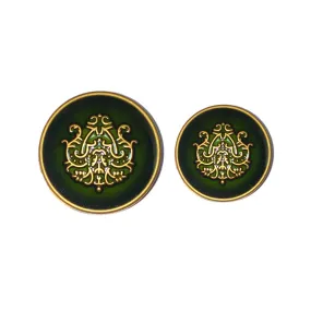 Green Traditional Metal Buttons