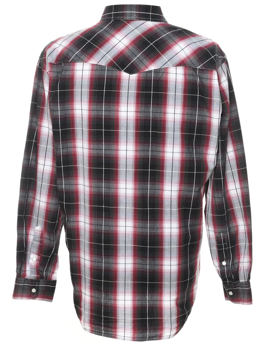 Grey & Red Checked Shirt - XL