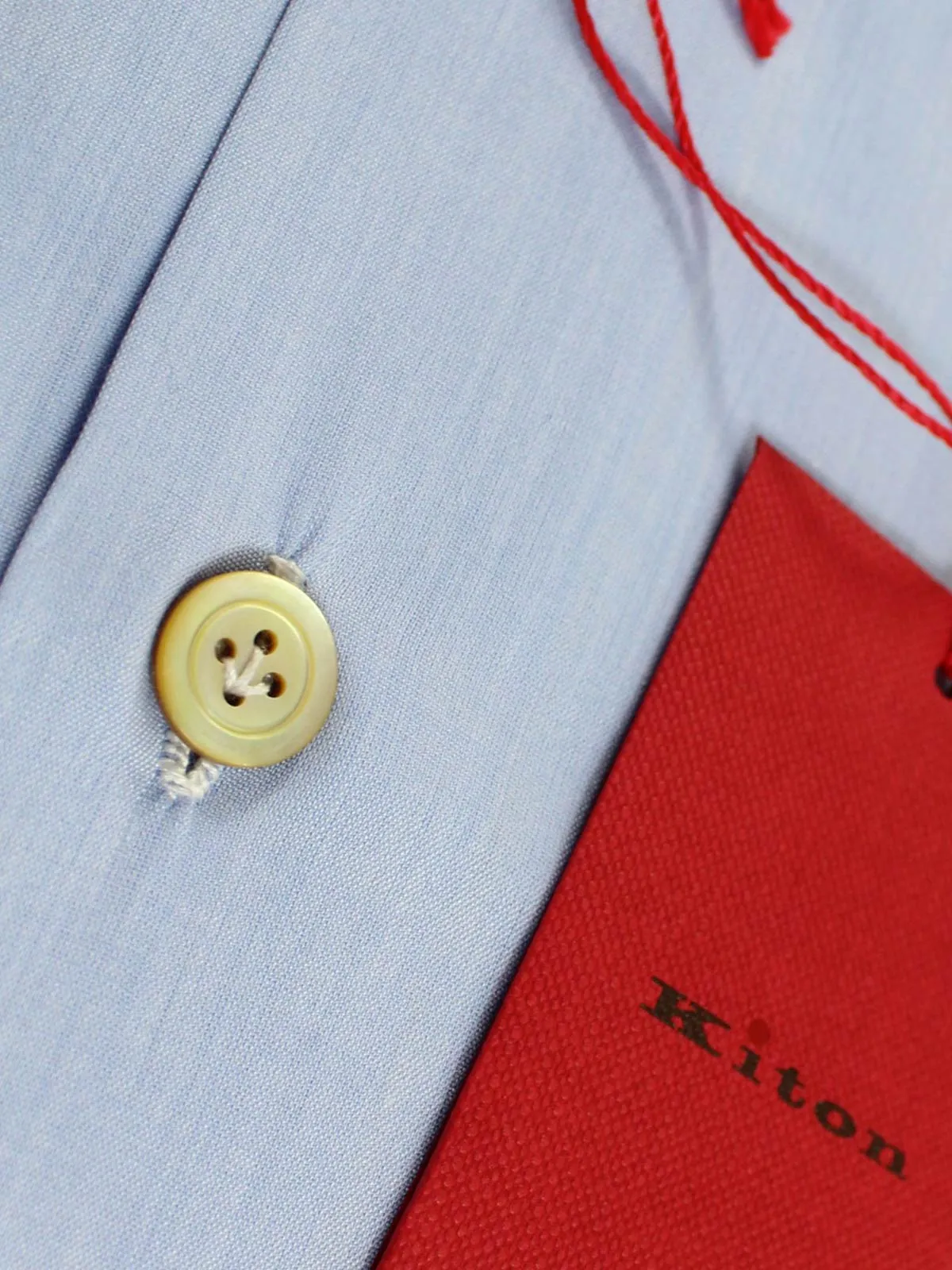 Kiton Dress Shirt Blue 42 - 16 1/2