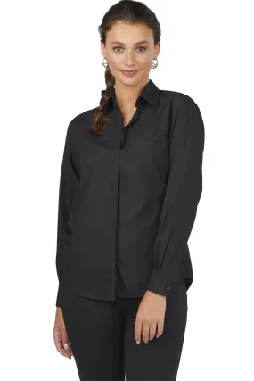 Lady Cafe Broadcloth Shirt Waitress Blouse