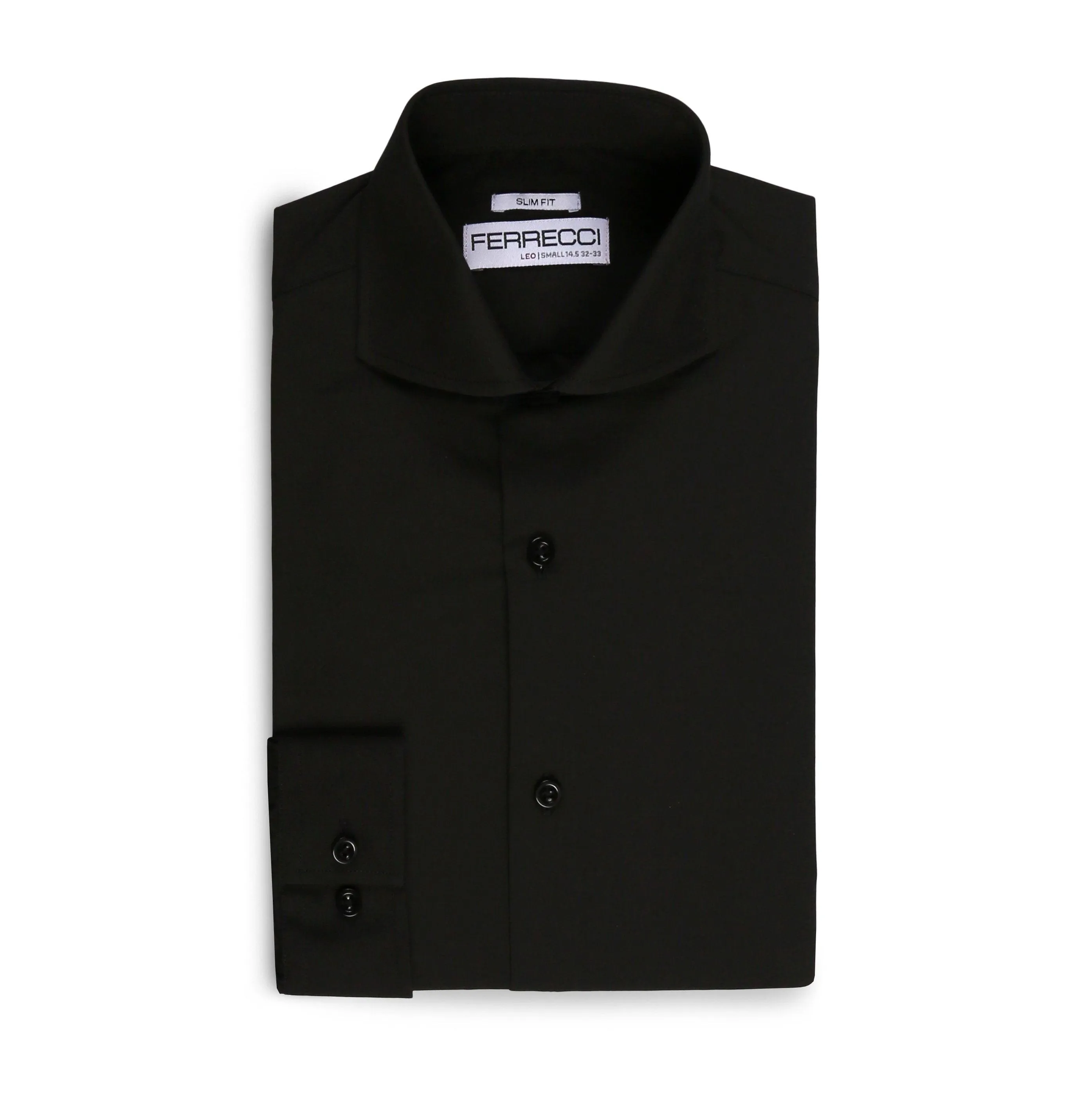 Leo Black Mens Slim Fit Shirt