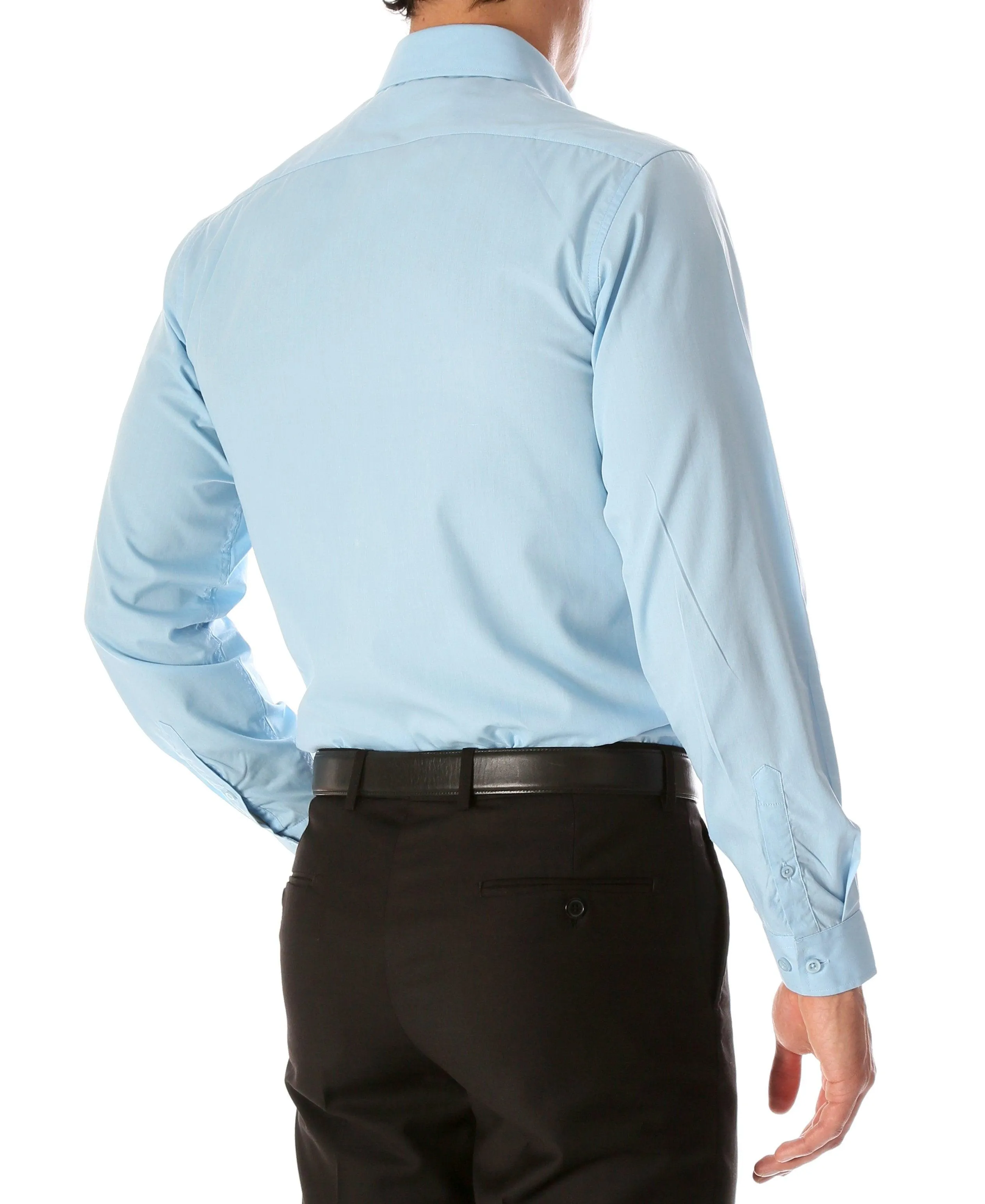 Leo Sky Blue Mens Slim Fit Cotton Shirt