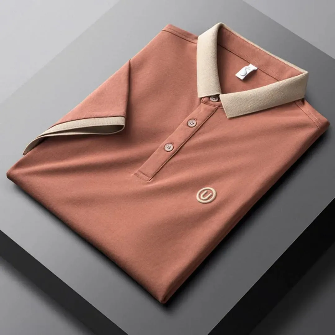 Mens T-shirts Button Down Lapel Tops Letter Short Sleeve Casual Dress