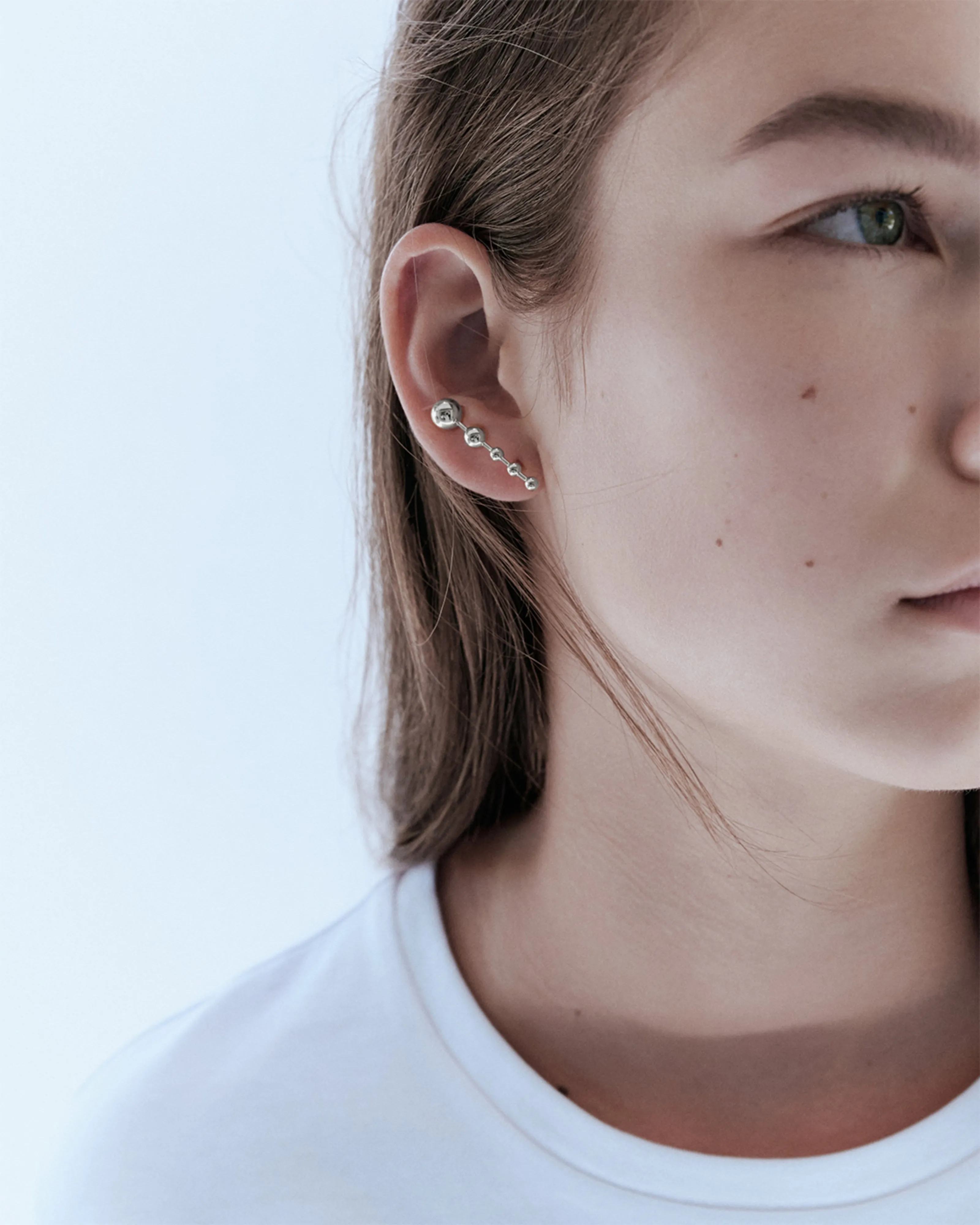 Orbit Climber Earring - Silver