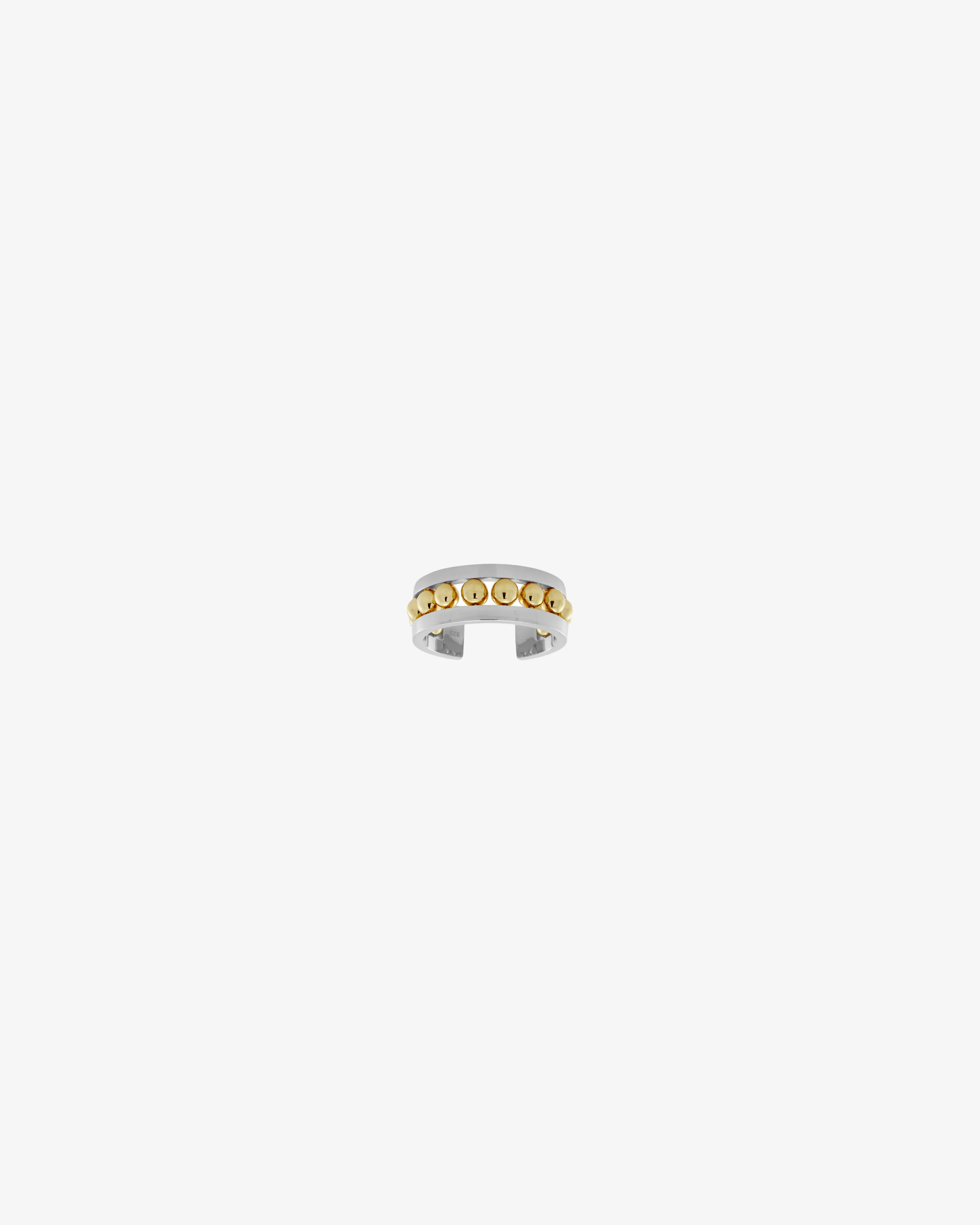 Orbit Double Band Ear Cuff - Silver and Gold