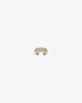 Orbit Double Band Ear Cuff - Silver and Gold