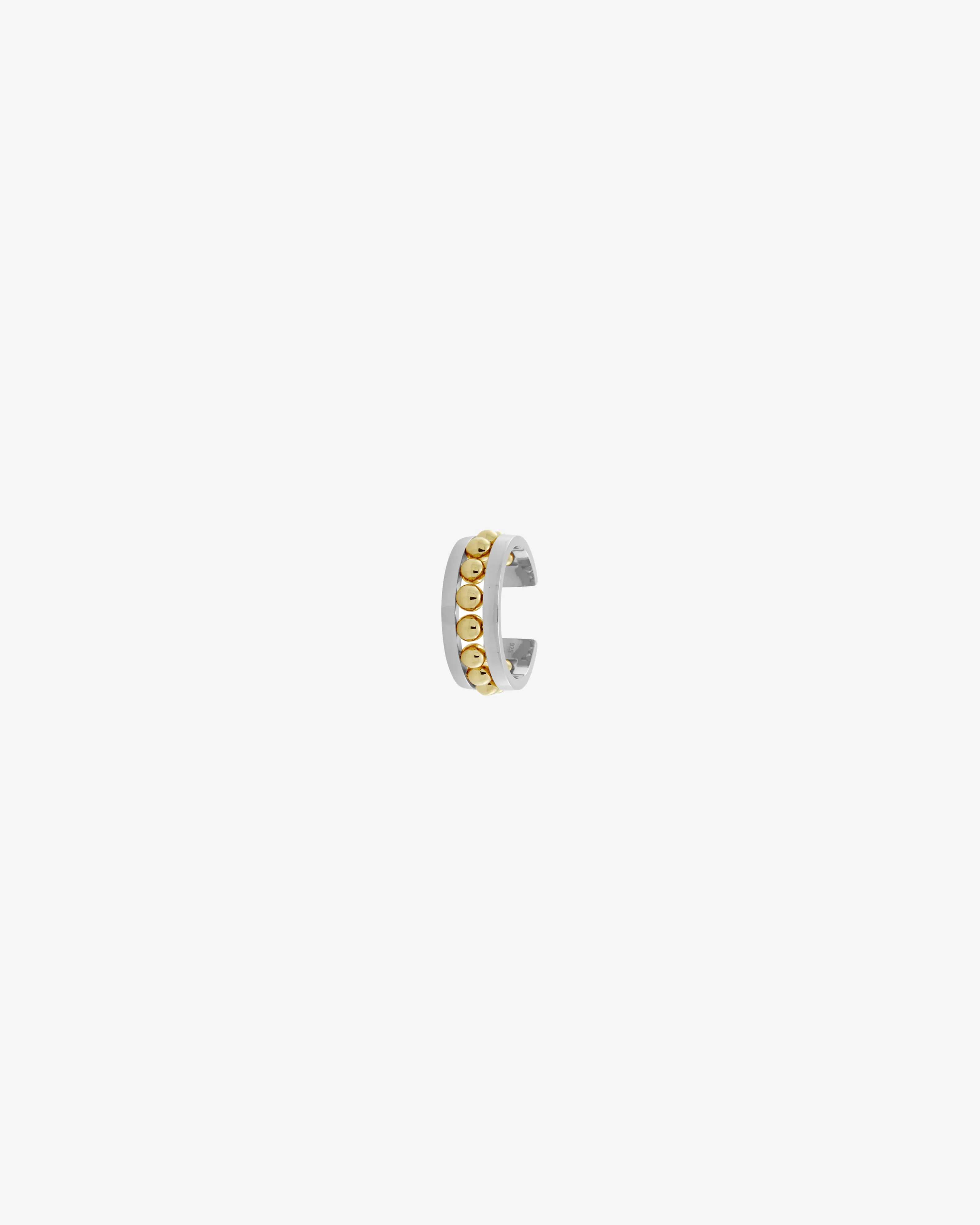 Orbit Double Band Ear Cuff - Silver and Gold
